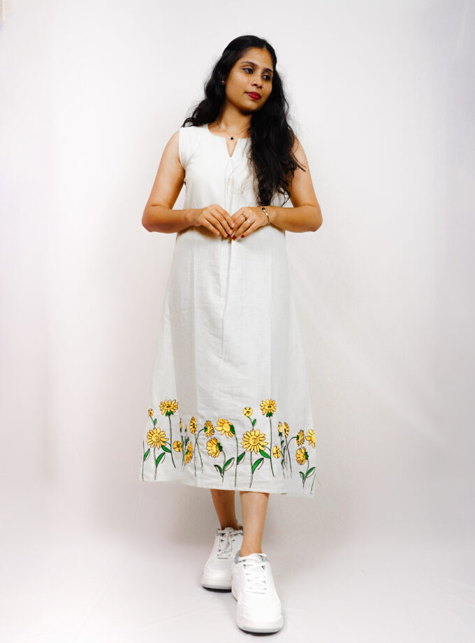 Sunflower Sleeveless Top White