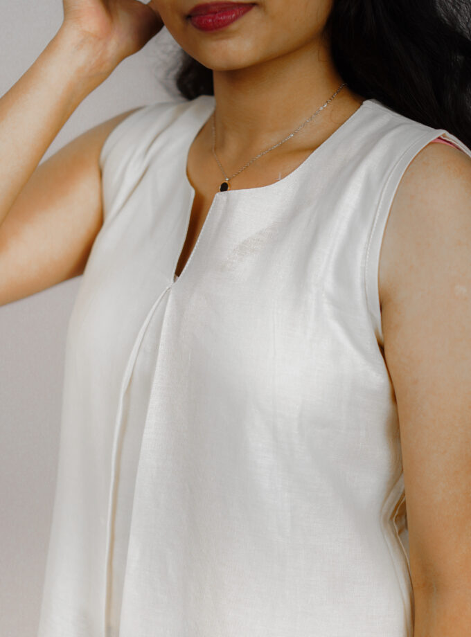 Sunflower Sleeveless Top White