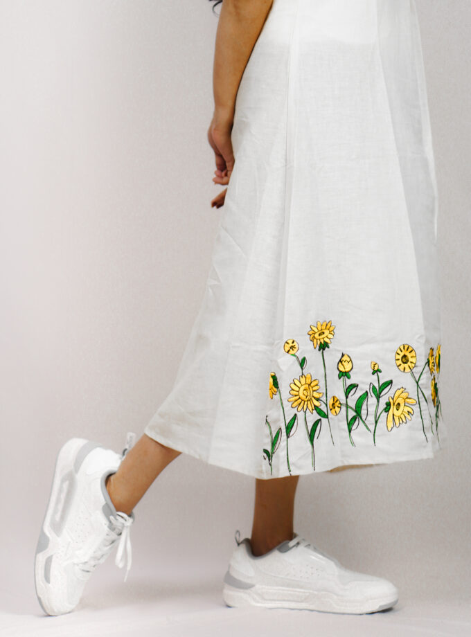 Sunflower Sleeveless Top White
