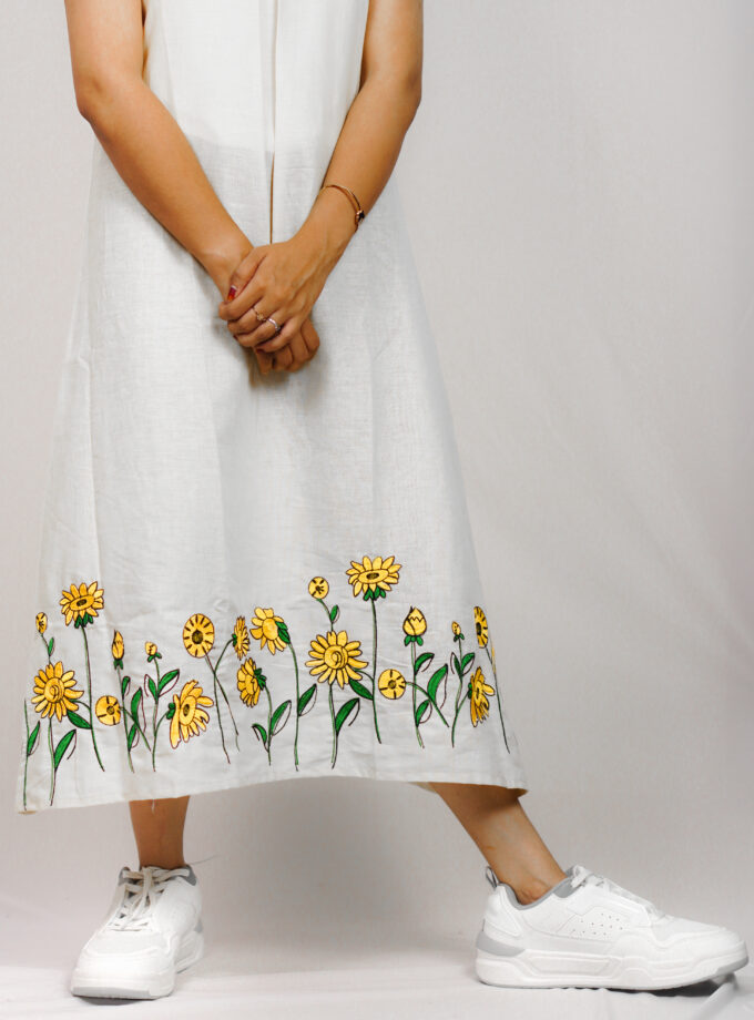 Sunflower Sleeveless Top White