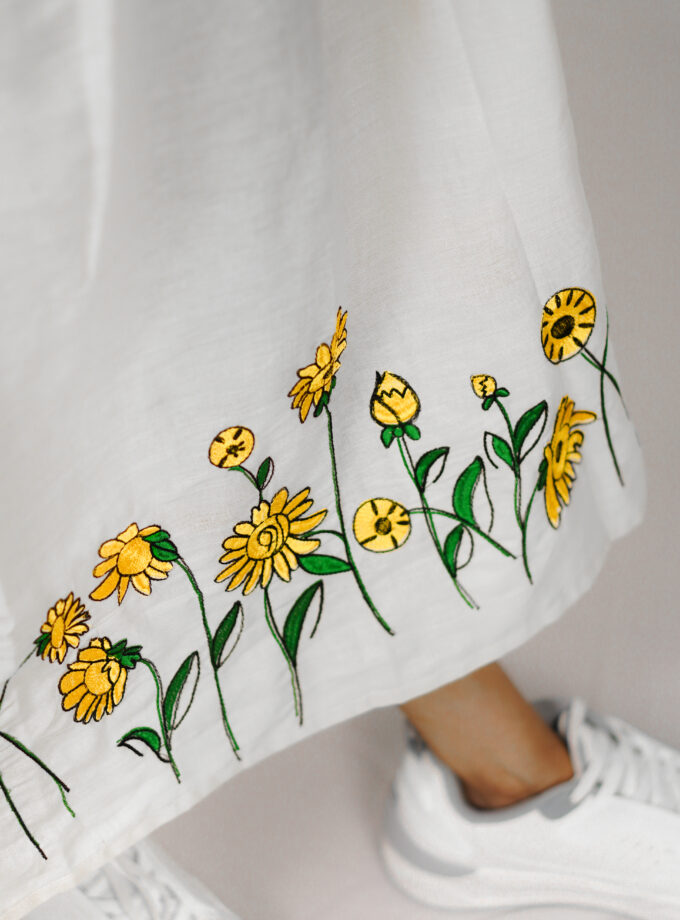 Sunflower Sleeveless Top White