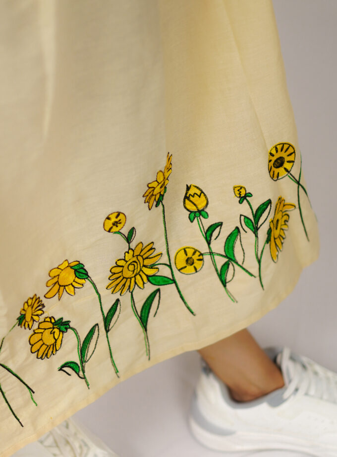 Sunflower Sleeveless Top Beige