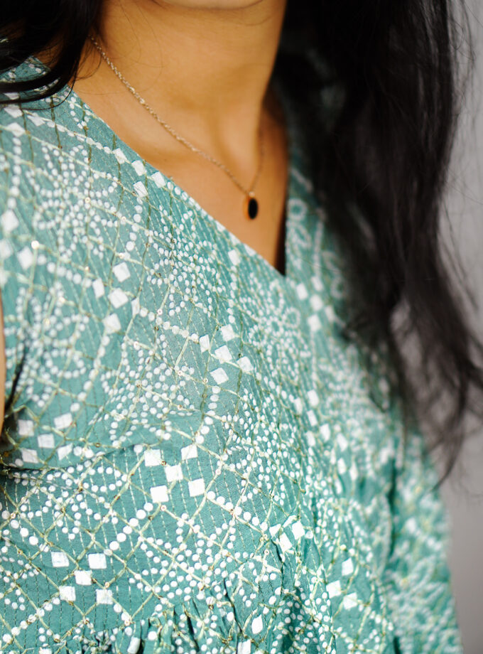 Ethereal green Peplum top