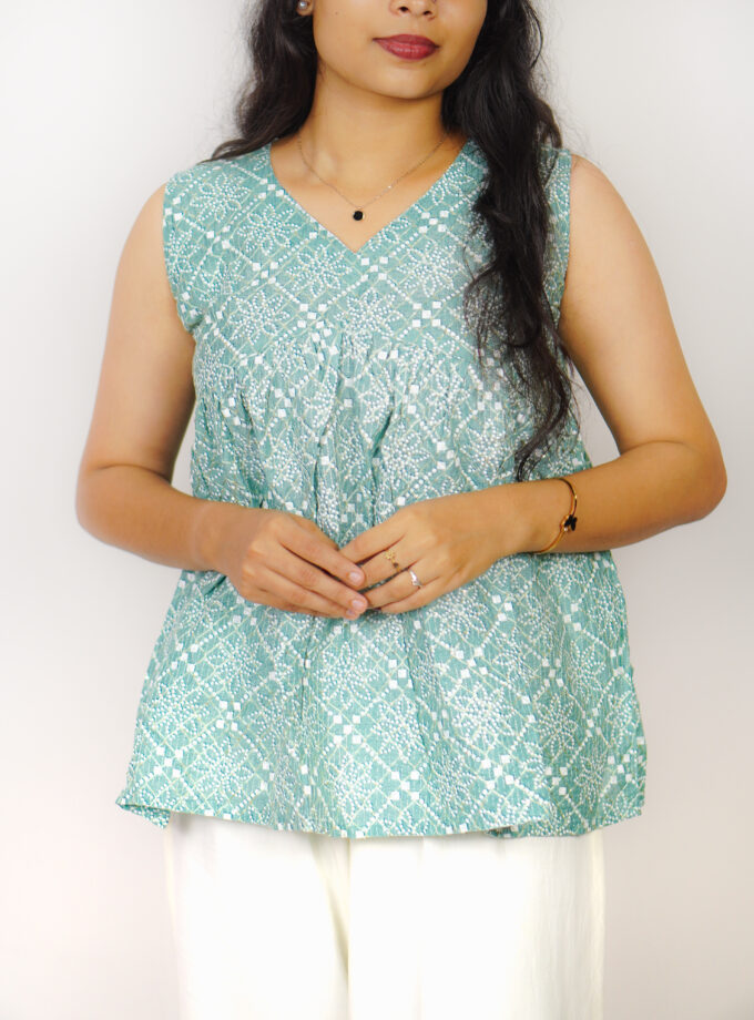 Ethereal green Peplum top